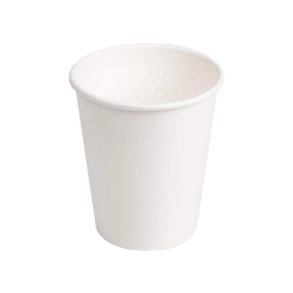 Blanca Vaso Térmico Cartón Blanco 200 cc Biodegradable Paquete 50 Unidades