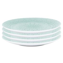 Plato Arabe DKD Home Decor Verde Menta 27 x 2.5 x 27 cm Set de 4 Plato Arabe DKD Home Decor Verde Menta 27 x 2.5 x 27 cm Set de 4