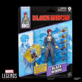 Hasbro Marvel Legends Series Figura Black Widow 15cm Escala 1:12 Figura de Acción Coleccionable Inspirada en Cómic Uncanny X-Men #268 (1990) con Accesorios