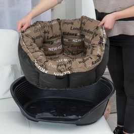 Ferplast FER1701701069138 Sofá Cama para Mascotas SOFÁ 6, Diseño Moderno, Cojín Estampado, Base Antideslizante Ferplast FER1701701069138 Sofá Cama para Mascotas SOFÁ 6, Diseño Moderno, Cojín Estampado, Base Antideslizante