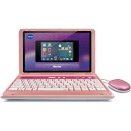 VTECH Genio - Mi Primera Computadora Real Rosado con Teclado QWERTY y Pantalla de 5 Pulgadas para Niños