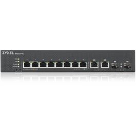 Zyxel GS2220-10-EU0101F Switch Gestionado L2, 10 Puertos Gigabit Ethernet, 20 Gbit/s, Sin Ventilador, Montaje en Rack, Negro