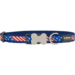 Red Dingo Collar RD Style Us Flag 25 mm X 41-63 cm Ajustable Nylon