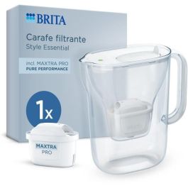 BRITA BRI4006387140700 Jarra con filtro Essential Style White, 2.4 L (1.4 L filtrada), incluye 1 filtro Maxtra Pro Pure Performance