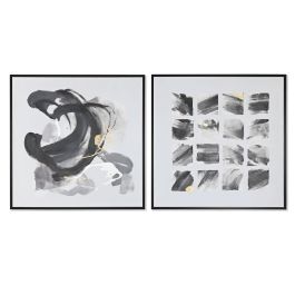 Lienzo Home ESPRIT Blanco Negro Poliestireno Lienzo Abstracto Moderno 104 x 4 x 103,5 cm (2 Unidades) Precio: 263.49999995. SKU: B1GVH88RS5