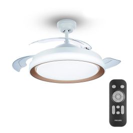 Philips Ventilador de Techo Bliss con Luz LED, Color Dorado, Ø106 cm, Mando a Distancia, 28W + 35W, 4500 lm, 2700K-5500K Precio: 186.49999951. SKU: S7911261
