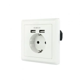 NANOCABLE BASE ENCHUFE PARED TOMA SCHUKO 2xUSB MAX.2.4A BLANCO Precio: 11.58999952. SKU: S7814274