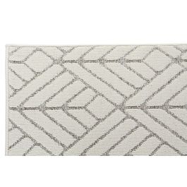 DKD Home Decor Alfombra Chic Blanco Beige 240 x 61 cm Poliester