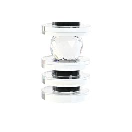 DKD Home Decor Portavelas Moderno Negro Cristal 6x6x16 cm