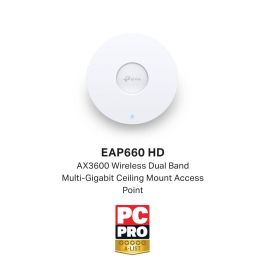 Tp-Link Punto de Acceso Inalambrico EAP660 HD, Wi-Fi 6 AX3550, Gestion Omada, Soporta +1000 Dispositivos