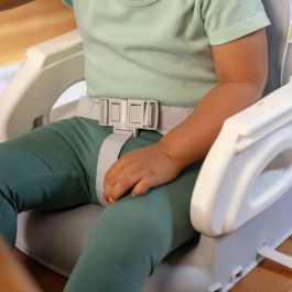 Ingenuity ING0074451169838 Asiento elevador Deluxe gris plegable, portátil con bandeja y correas incluidas