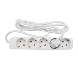 Regleta Enchufes 5 Tomas con Interruptor TM Electron TMUAD505S Blanco 3680 W (1,5 m)