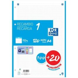 Oxford Recambio Classic 120 Hojas A4 Sueltas 90 gr 5x5 mm 4 Taladros 1 Banda Color Azul Turquesa Precio: 4.49999968. SKU: B18FMB4D2C