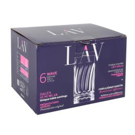 LAV Set 6 Vasos Largos 390Cc Wave (4 Cajas)