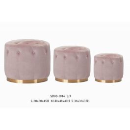 DKD Home Decor Reposapiés Rosa Dorado 60 x 45 x 60 cm Set de 3 Precio: 125.49999968. SKU: B1DEFPMQR2