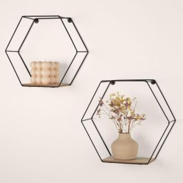 Estantería Max Home Hierro Madera MDF 29 X 26 X 10 CM (6 Unidades)