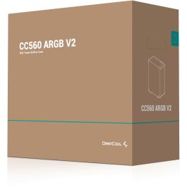 DeepCool CC560 ARGB V2 Midi Tower PC Gaming con Ventana Lateral, Iluminación RGB y Soporte ATX Negro