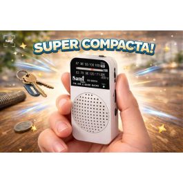 SAMI Radio AM/FM mini de bolsillo con altavoz y auriculares Radio Sami