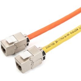 Digitus Keystone Jack Cat6a RJ45 apantallado, Módulo LSA con gestor de cables inteligente, Plata, 500MHz