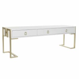 DKD Home Decor Mesa Centro Glam Blanco Dorado Madera Metal 3 Cajones Desmontable 150x36x48 cm DKD Home Decor Mesa Centro Glam Blanco Dorado Madera Metal 3 Cajones Desmontable 150x36x48 cm