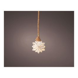 Null Estrella microled colgante Ø19x25cm 15 leds luz cálida, IP20, interior, temporizador 6h, pilas 3xAAA