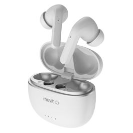 Muvit Auriculares Smart True Wireless Inalambrico Blanco ANC Bluetooth V5.3 Cancelacion Ruido