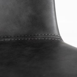 Taburete Negro Metal / Simil Piel 44,50 X 48,50 X 93,50 cm