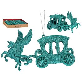Adorno Árbol Navidad Carroza Unicornio Verde Menta Krist+ 15x8.5x4.5 cm (48 Unidades) Precio: 74.69000033. SKU: B1KNGS8XBX