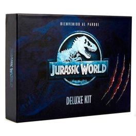 DOCTOR COLLECTOR Kit Deluxe Jurassic World - Matrícula, Ticket, Pulsera, Mapa, Guía Dinosaurios, Pase VIP, Postal, Moneda y Pegatinas Exclusivas