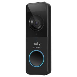 Eufy Video Doorbell 1080p Negro, Blanco, Hogar, IP65, 1600x1200, 5m Nocturna, 1080p, Inalámbrico, 2400MHz, Batería 5000mAh, 4 Meses