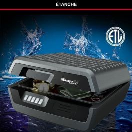 Master Lock Caja Fuerte Electrónica Ignífuga e Impermeable 10L Formato L para Documentos A4, Certificada UL/ETL 30 Minutos Fuego