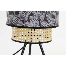 DKD Home Decor Lámpara Sobremesa Colonial Negro Natural 24 x 54 x 24 cm (2 Unidades)