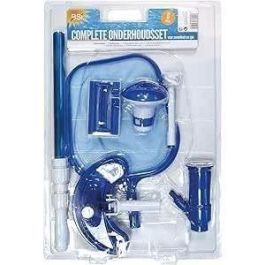 Mantenimiento de piscinas - BSI - Kit de 6 piezas - Aspirador de fondo - Mango de 1,5 m - Esponja - Flotador - Termómetro - Red