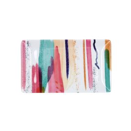 Quid Bandeja Rectangular Melamina Acuarela 25x15x2 cm (12 Unidades)