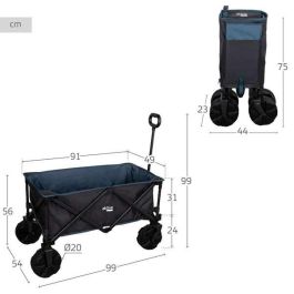 Carro de playa plegable 91x49x99cm con ruedas grandes. Carro de playa plegable 91x49x99cm con ruedas grandes.