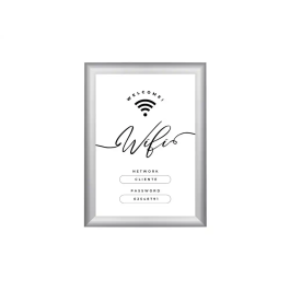 Archivo 2000 Expositor Mural Snap Frame DIN A4 Vertical/Horizontal 10x240x330 mm Plata