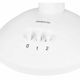 Ventilador de mesa OCEANIC - 30W - Diámetro 23 cm - 2 velocidades - Oscilante - Blanco