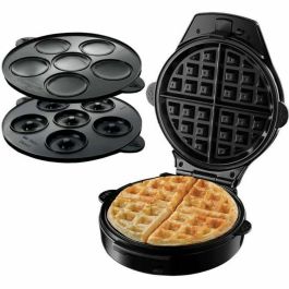 Russell Hobbs 24620-56 Gofrera Fiesta 3 en 1: Waffles, Cupcakes, Donuts | 900W, 3 Platos Intercambiables Antiadherentes