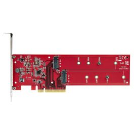 StarTech Tarjeta Adaptadora PCIe Dual M.2 NVMe AHCI a PCI Express 4.0 x8 x16 para SSDs M.2, 7.8Gbps por Unidad, 6493014h