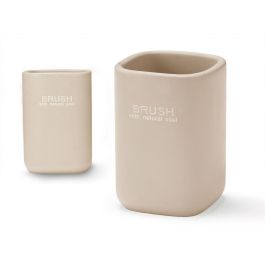Berilo Portacepillos liso de plástico beige 7.4x11x7.4 cm (12 Unidades) Precio: 38.78999971. SKU: B1AS4556ER