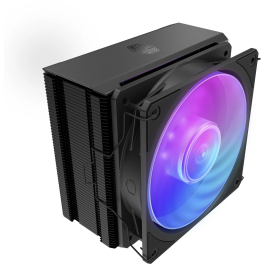Cooler Master Hyper 212 3DHP Black ARGB Refrigerador CPU - 120mm, 2050 RPM, 22.6 dB, LGA1700/AM5, 107.2 m³/h, Negro, con iluminación ARGB, Ref. MAY-T2HP-217PA-R1