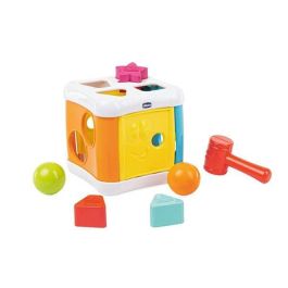 Cubo encajable 2 en 1 con martillo para encajar las bolas 14x14x16 cm Cubo encajable 2 en 1 con martillo para encajar las bolas 14x14x16 cm