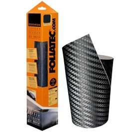 Foliatec FO3160 Lámina Autoadhesiva Efecto Carbono Ultra Negra Estructurada 50x50cm para Interior de Coche PVC