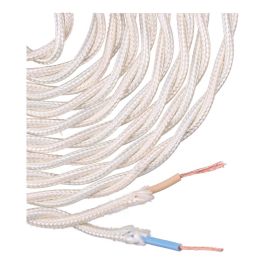 Edm Carrete cable textil trenzado H03VV-F 2x0,75 mm² beige 5 m