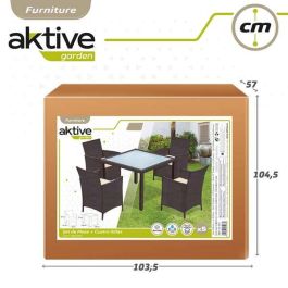 Conjunto de mesa (100x75 cm) + 4 sillas (60x61x84 cm) aktive