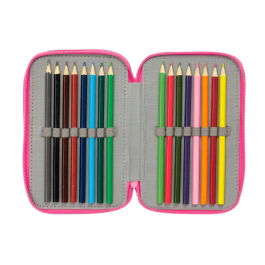 Safta Plumier Escolar Triple 37 Piezas Barbie 195x125x55 mm