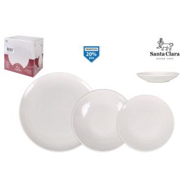 Vajilla de porcelana Corunya 12 piezas color marfil - Santa Clara Precio: 66.3322. SKU: B1BLAXVQ99