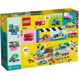 LEGO 11036 Classic Vehículos Creativos - Set de Construcción de Coches con 900 Ladrillos y 52 Ruedas para Niños +5 Años