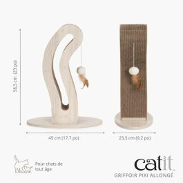 CATIT CAT0022517425152 Rascador para Gatos Pixi Cat Tail con Bola de Tela y Pluma - Aspecto Roble Natural CATIT CAT0022517425152 Rascador para Gatos Pixi Cat Tail con Bola de Tela y Pluma - Aspecto Roble Natural