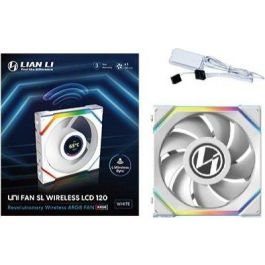 Lian Li SL WIRELESS LCD 120 ARGB Ventilador de Caja 120mm Blanco ARGB con Pantalla LCD y Control Inalámbrico